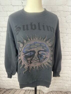 American Eagle Oversized Sublime Graphic Crewneck Sweatshirt XXS Sun Logo